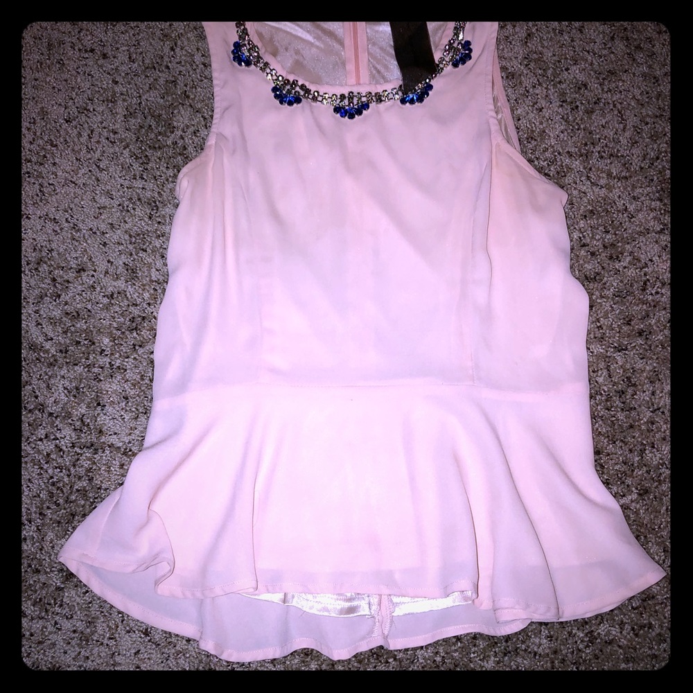 Beautiful flowy jeweled Top
